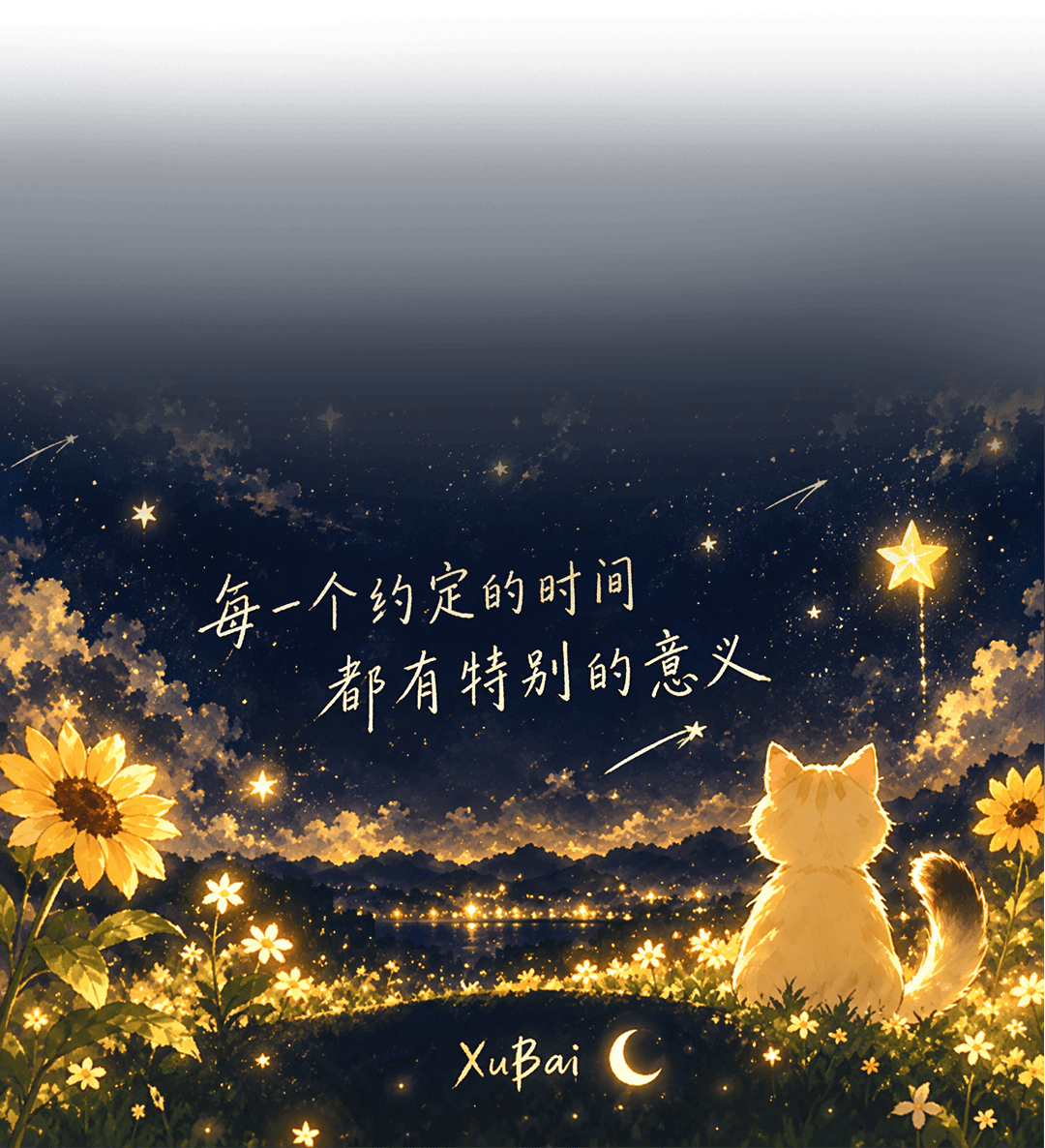 一年的星光，是新的起点。愿我们一直在更大的星空里，再次相遇。XuBai 1st anniversary。